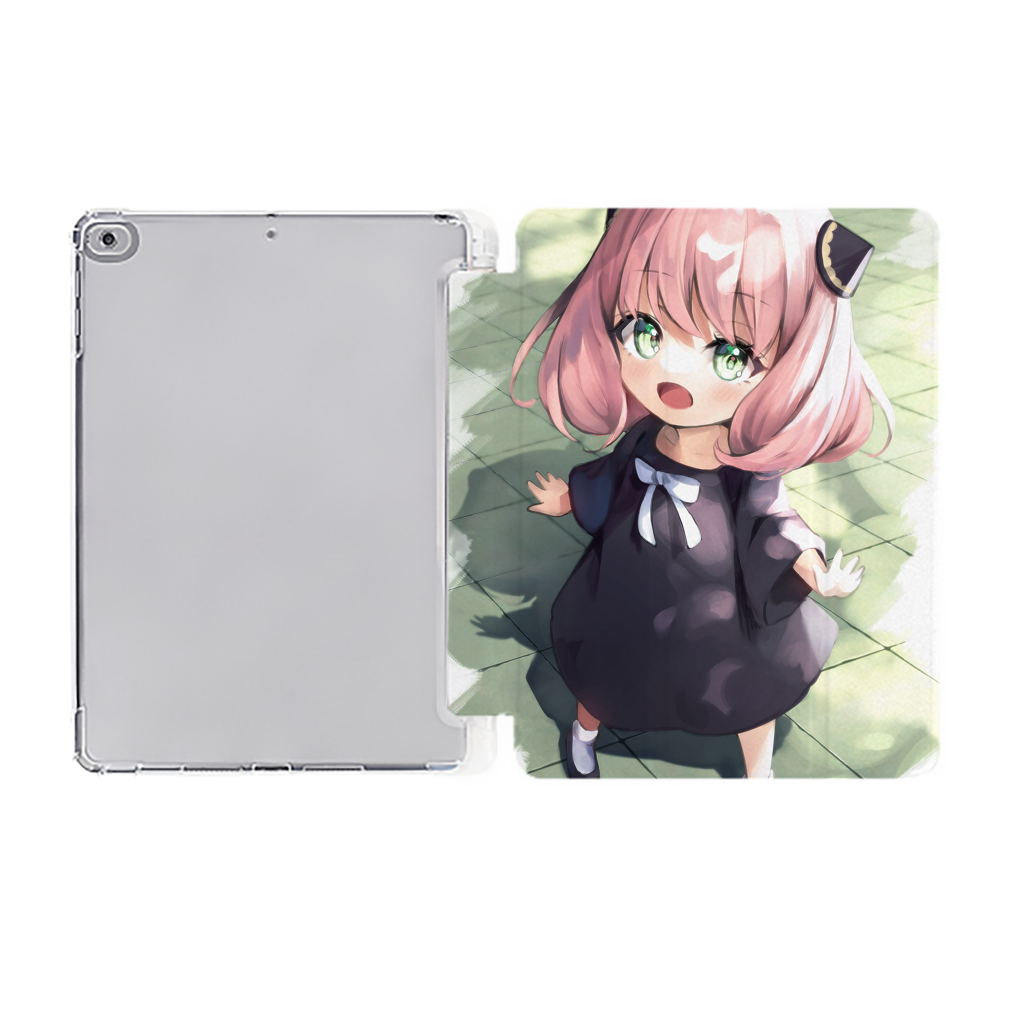 （画像用） SPY×FAMILY间谍家家酒 IPad ケース ペン収納付き 三つ折りスタンド PUレザー×シリコン 対応機種9.5/10.5/10.9インチ